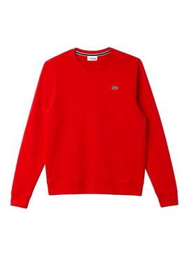Sweat Lacoste Basic Rouge pour Homme