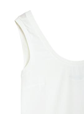 T-Shirt Naf Naf Bretelles Blanc pour Femme