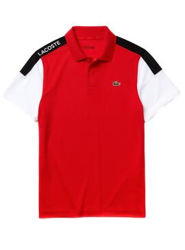Polo Lacoste Sport Sleeve Rouge pour Homme