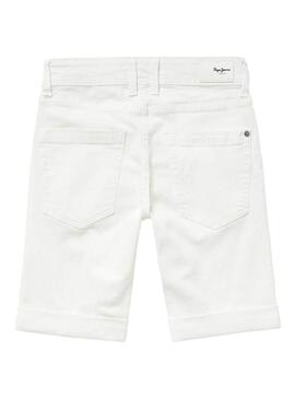 Bermuda Pepe Jeans Becket Blanc pour Niño