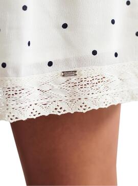 Jupe Superdry Ellison Textured Blanc pour Femme