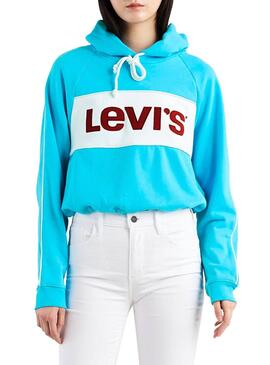 Sweat Levis Cinched Hoodie Bleu Femme