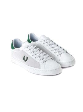Baskets Fred Perry Lawn Blanc pour Homme