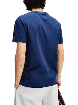 T-Shirt Tommy Jeans Pieced Bleu pour Homme
