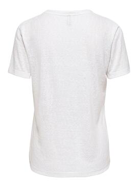 T-Shirt Only Piper Blanc pour Femme