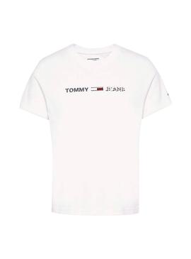 T-Shirt Tommy Jeans Blazer Blanc pour Femme