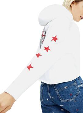 Sweat Tommy Jeans Modern  Logo Blanc pour Femme