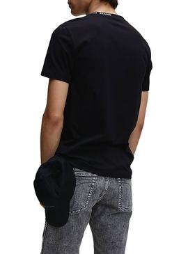 T-Shirt Calvin Klein Center Monogram Noire Homme