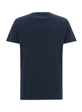 T-Shirt Logo Boîte Tommy Jeans Marin pour Homme