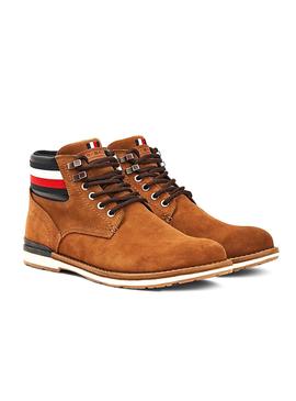 Boots Tommy Hilfiger Outdoor Suede Camel Homme