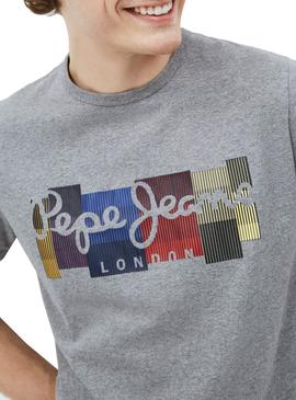 T-Shirt Pepe Jeans Casst Gris pour Homme