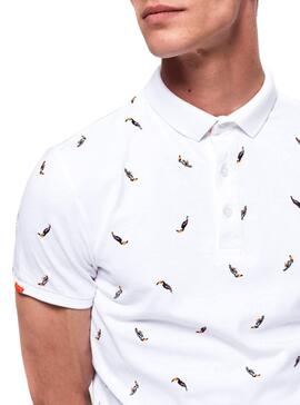 Polo Superdry City State Blanc Homme