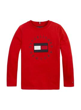 T-Shirt Tommy Hilfiger Heritage Rouge pour Garçon