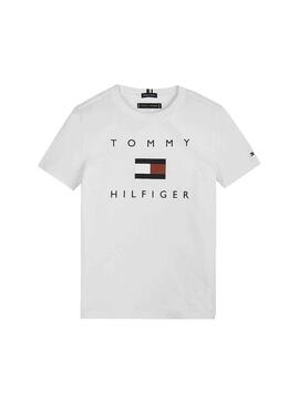 T-Shirt Tommy Hilfiger TH Logo Blanc Garçon