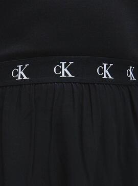 Robe Calvin Klein Elastic Noire pour Femme