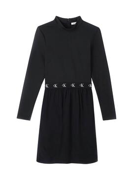 Robe Calvin Klein Elastic Noire pour Femme