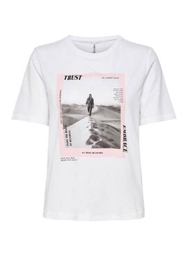 T-Shirt Only Indre Blanc pour Femme