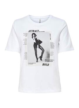 T-Shirt Only Indre Blanc pour Femme
