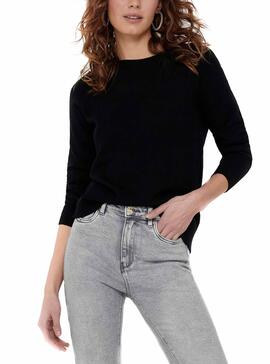 Pull Only Lesly Kings Noir pour Femme