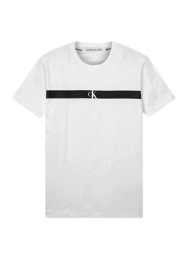 T-Shirt Calvin Klein Horizontal Blanc Homme