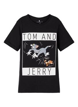 T-Shirt Name It Tom y Jerry Noir pour Garçon