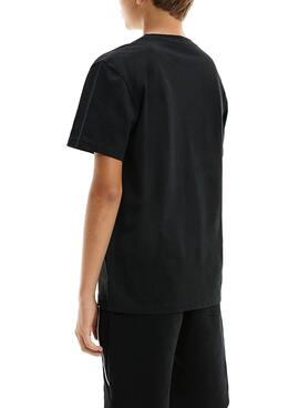 T-Shirt Calvin Klein Chest Monogram Noire Garçon
