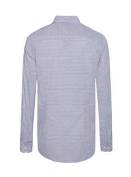 Chemise Tommy Hilfiger Micro Print Blue Men