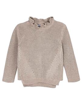 Pull Mayoral Topo Beige pour Fille