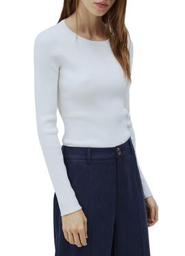 Pull Pepe Jeans Claire Blanc pour Femme