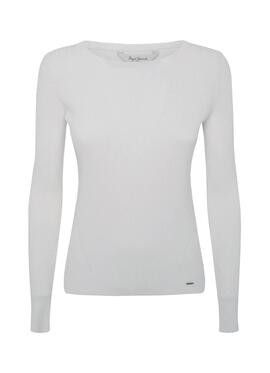Pull Pepe Jeans Claire Blanc pour Femme