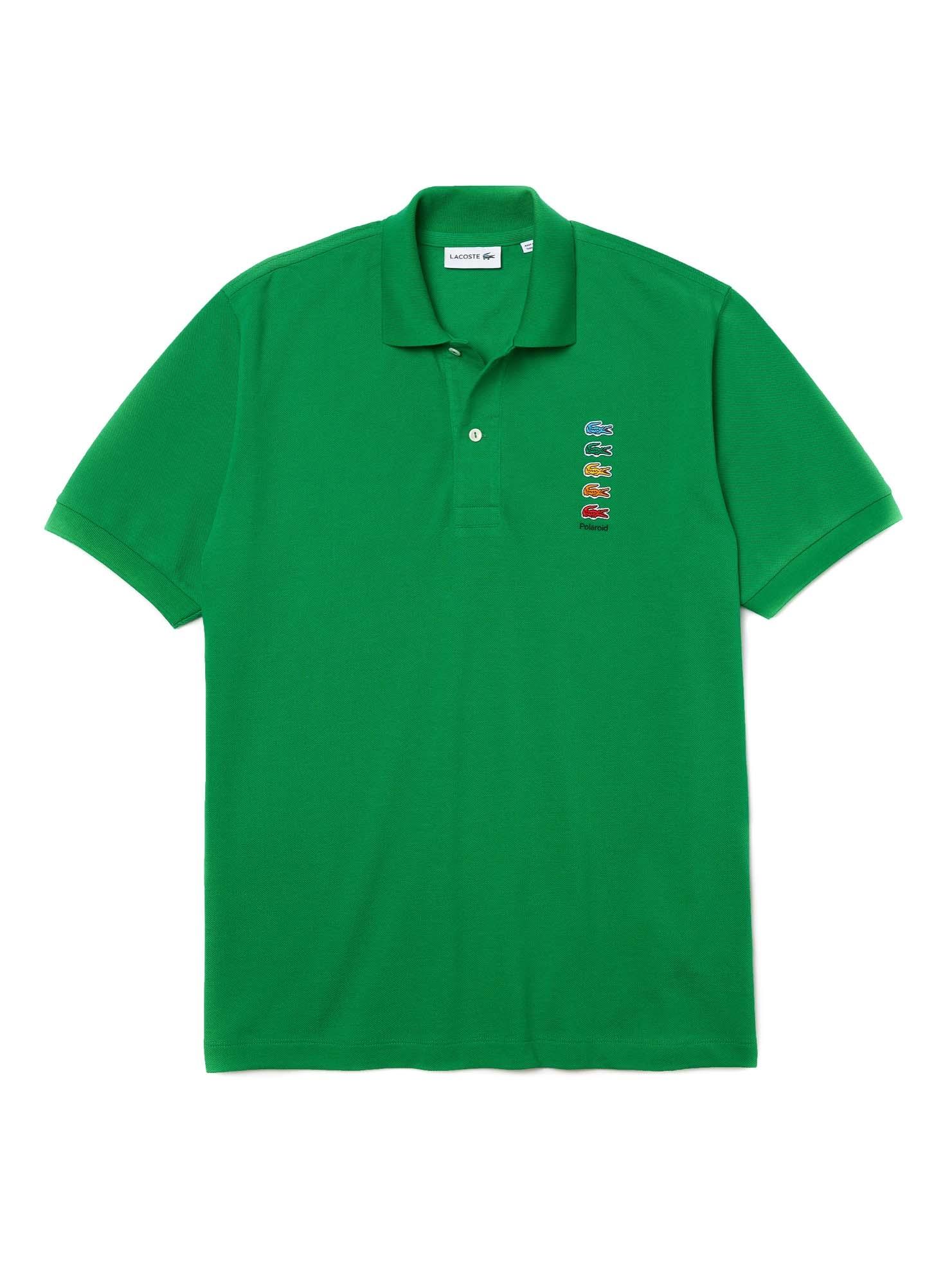 Polo Lacoste Polaroid Vert pour Homme