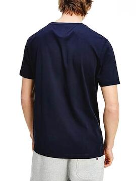 T-Shirt Tommy Hilfiger Corp Split Bleu marine Homme