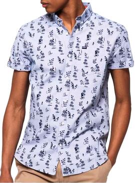 Chemise Superdry Premium Shoreditch Bleu Homme
