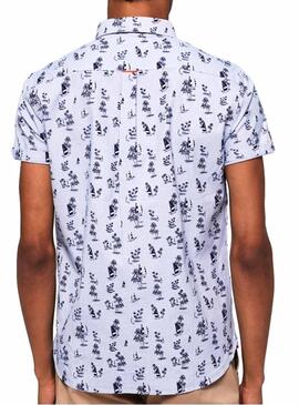 Chemise Superdry Premium Shoreditch Bleu Homme