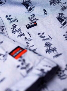 Chemise Superdry Premium Shoreditch Bleu Homme