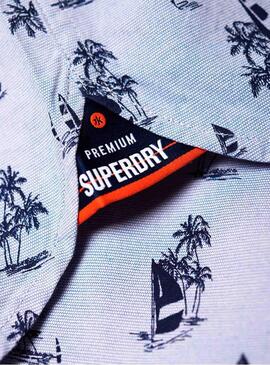 Chemise Superdry Premium Shoreditch Bleu Homme