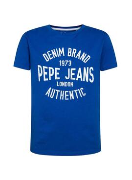 T-Shirt Pepe Jeans Prise Bleu pour Garçon
