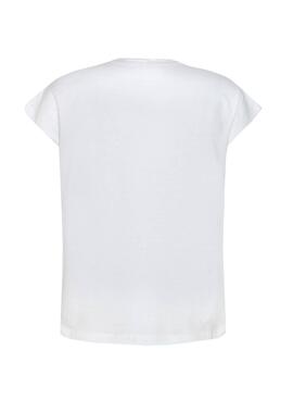 T-Shirt Pepe Jeans Nina Blanc pour Fille