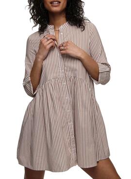 Robe Only Ditte Life Stripe brun pour Femme