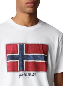 T-Shirt Napapijri Sirol SS Blanc pour Homme