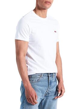 T-Shirt Levis Patch Blanc