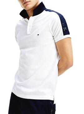 Polo Tommy Hilfiger Paneled Blanc pour Homme