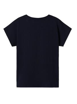 T-Shirt Name It Valissa Bleu marine pour Fille