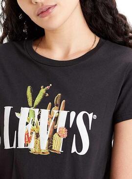 T-Shirt Levis Cactus 90S Serif Logo Noire Femme
