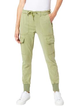 Pantalon Pepe Jeans Crusade Vert pour Femme