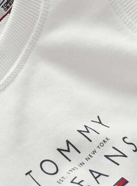 Top Tommy Jeans Logo Blanc pour Femme