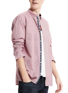 Chemise Tommy Jeans Vichy Rouge pour Homme