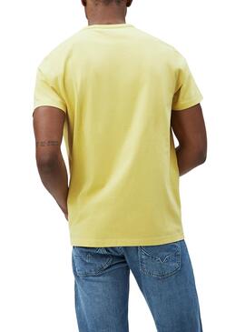 T-Shirt Pepe Jeans Salomon Jaune pour Homme
