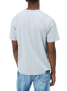 T-Shirt Pepe Jeans Salvador Gris pour Homme