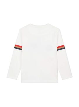 T-Shirt Mayoral Apliques Blanc pour Garçon